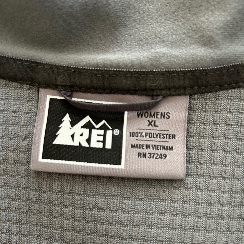 REI Womens Fleece Jacket Full Zip Blue XL Polyester Outdoors Casual Warm Layer - Picture 4 of 14